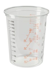 600ml Polypropylene Plastic Paint Measuring Cups (50)