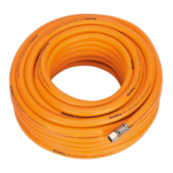 Sealey High-Visibility Hybrid Air Hose with 1/4"BSP Unions 8mm x 20m