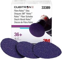 3M 36+ Cubitron II Purple Roloc Fibre Discs 75mm