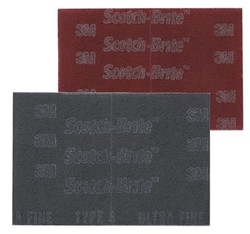 3M Scotch-Brite Hand Pads 100x200mm (x20) (Red Or Grey)
