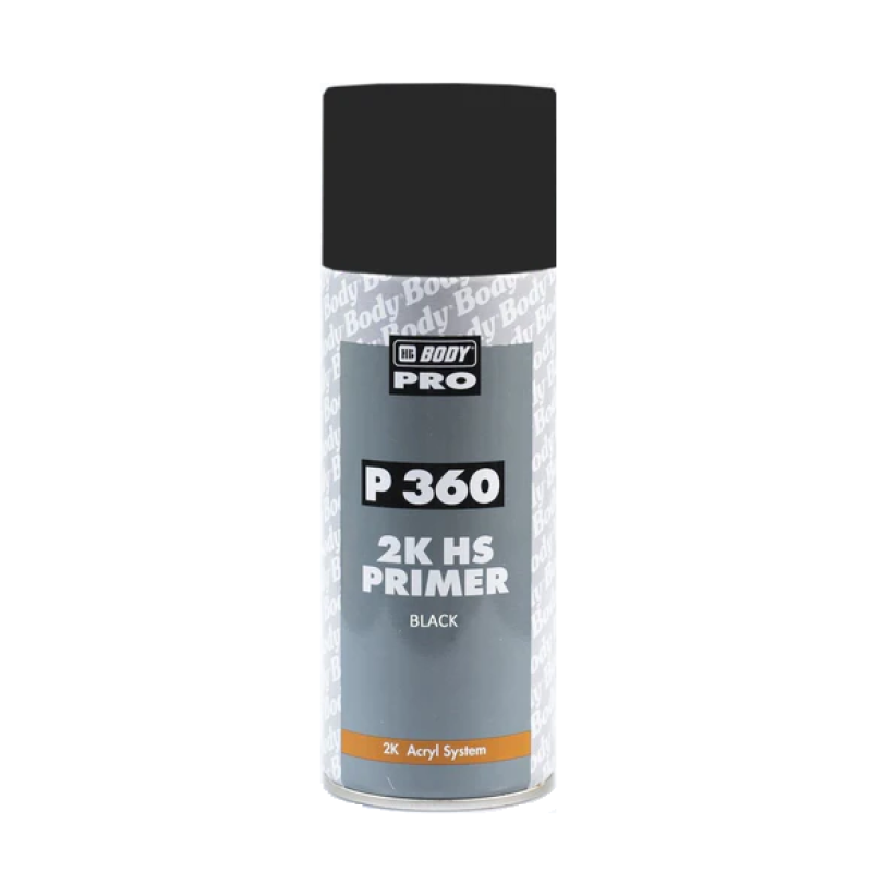 HB Body 360 2K High Build Primer Black Aerosol 400ml - Image 1