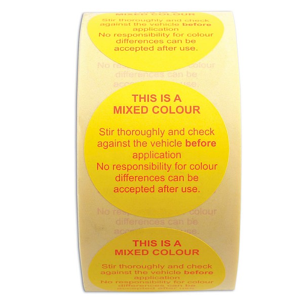 Roll Of 1000 Paint Disclaimer Labels