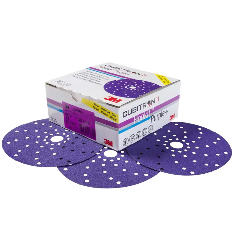 3M Cubitron II Purple Abrasive Disc 150mm 80+ (x50) (51369) - Image 1