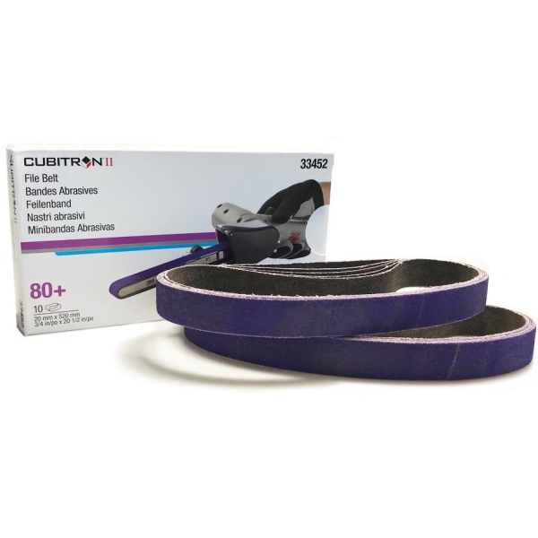 3M Cubitron II File Belt 786F 20mm x 520mm 80+ (x10) (33452)