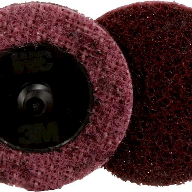 3M Roloc Scotch Brite Disc Medium Red 50mm (x25) (07481) - Image