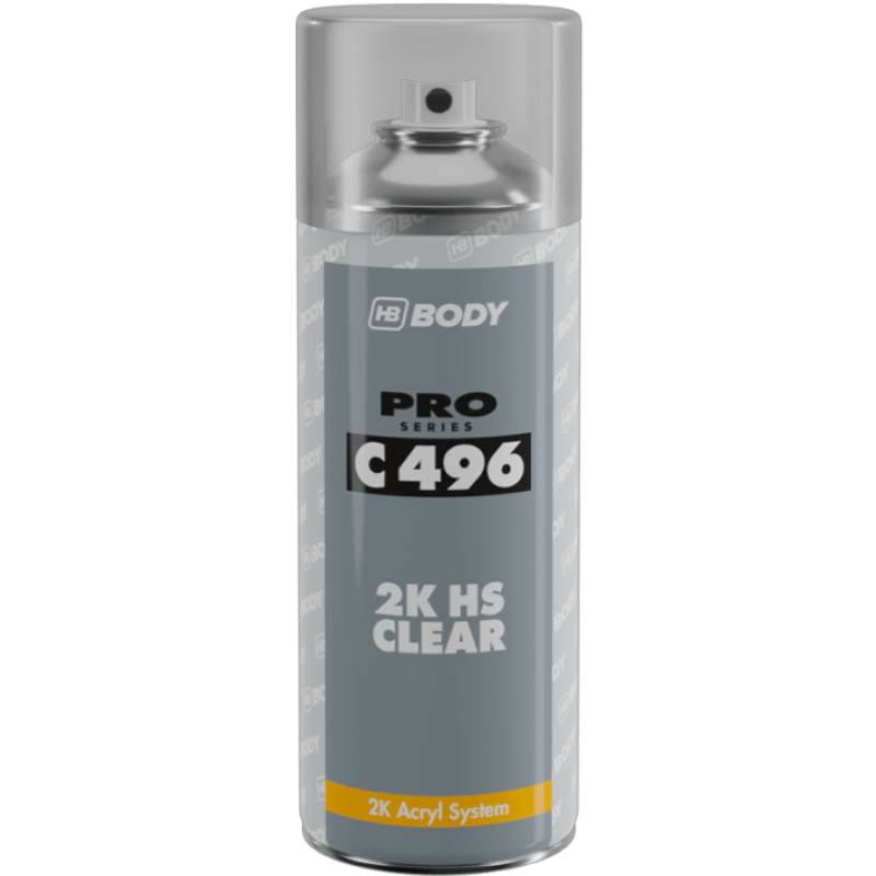 HB Body 496 2K Autoclear Lacquer Aerosol 400ml - Image 1