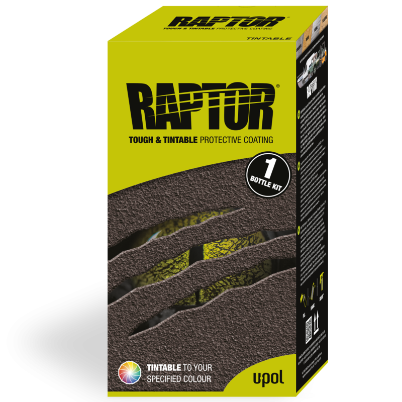 U-Pol Raptor Tintable 1L Kit (1x 750ml + 1x 240ml Hardener) - Image 1