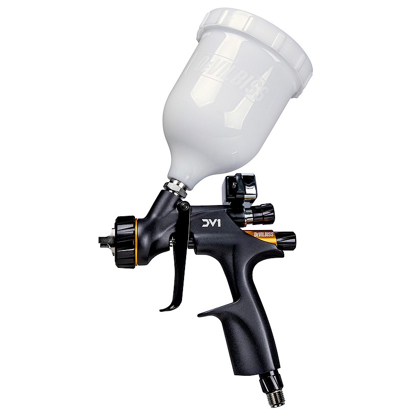 DeVilbiss DV1 Digital Clearcoat 1.2 C1+ Spray Gun & Cup - Image