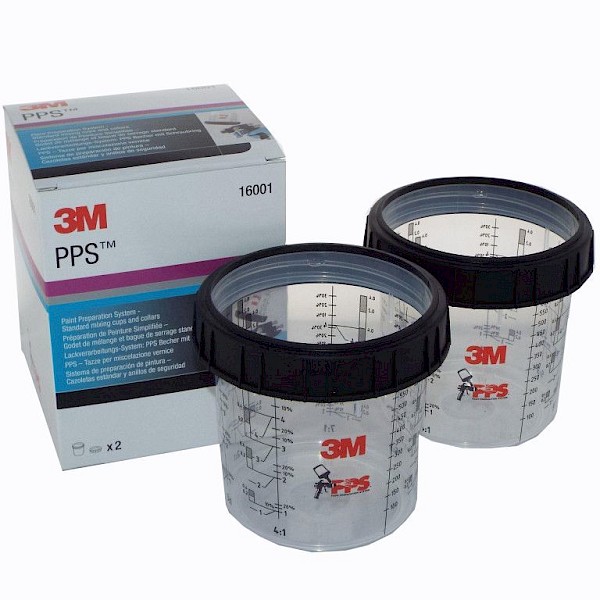 3M PPS 650ml Standard Cup & Collars (x2)