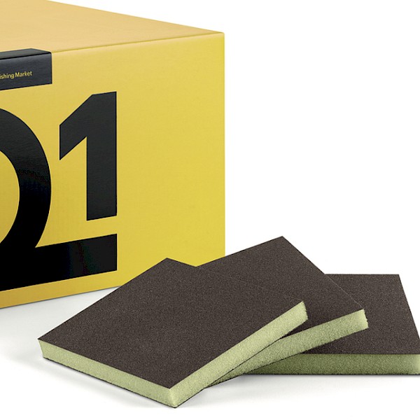 Q1 Double Sided Sanding Sponge Fine BROWN 98x120 (x50)