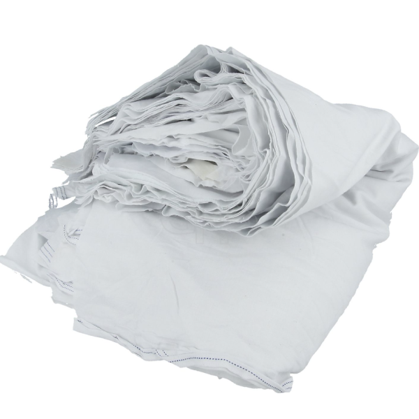 White 10kg Bag Cotton Rags
