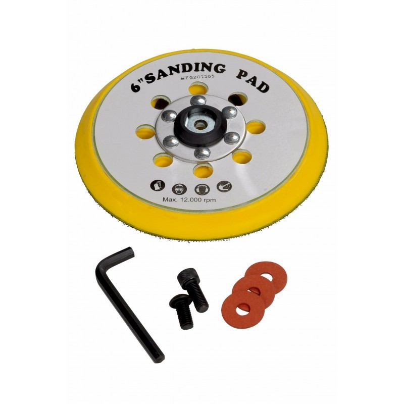 8 Hole Backing Pad 150mm Hook & Loop M8 Thread Festool Type - Image