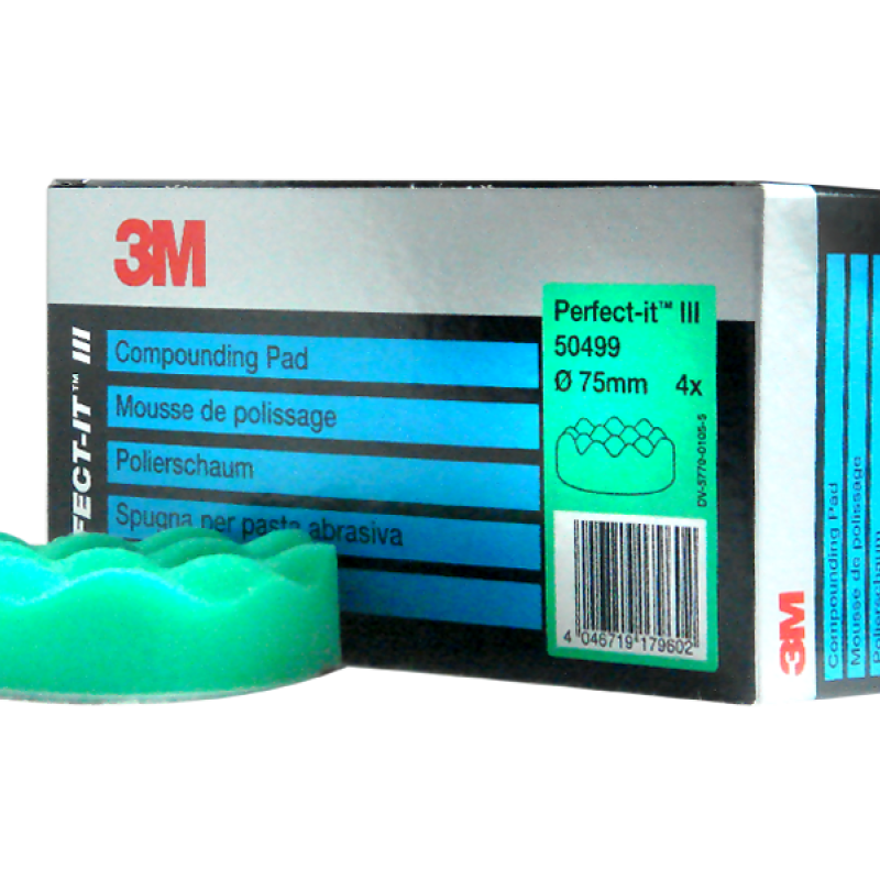 3M Compounding Pad Green 75mm (x4) (50499) - Image