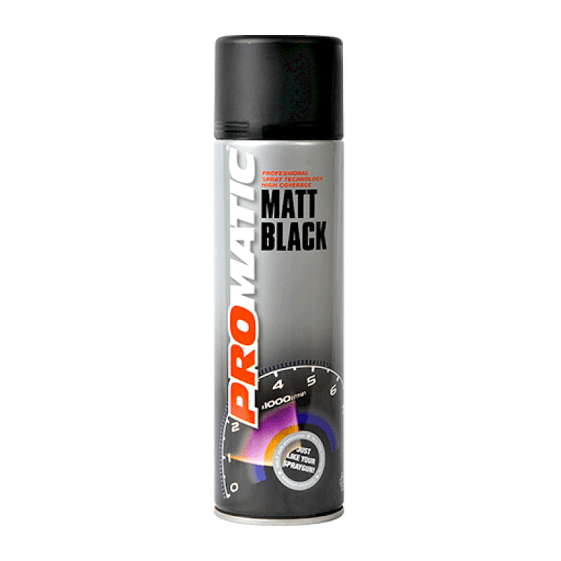 Promatic Matt Black Aerosol 500ml | KRS