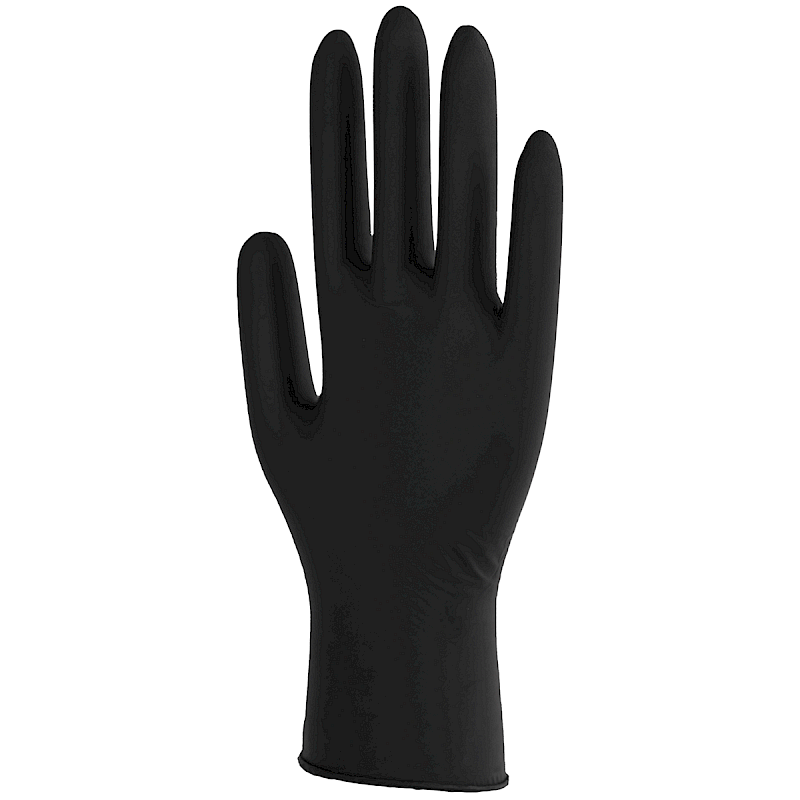 Black Nitrile Gloves Large (x100) - Image 1