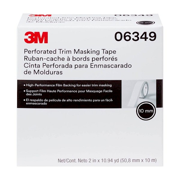 3M Perforated Trim Masking Tape 10mm Hard Band x 10m (06349)