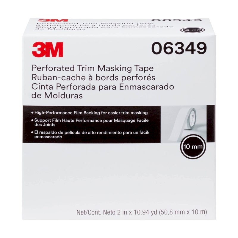 3M Perforated Trim Masking Tape 10mm Hard Band x 10m (06349) - Image