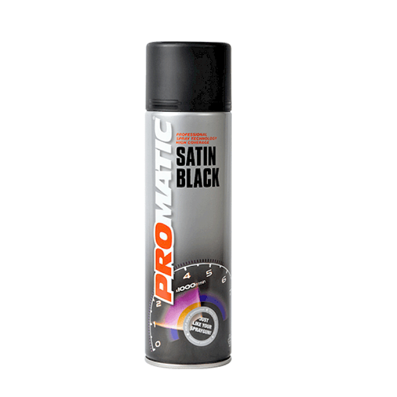 Promatic Satin Black Aerosol 500ml - Image 1