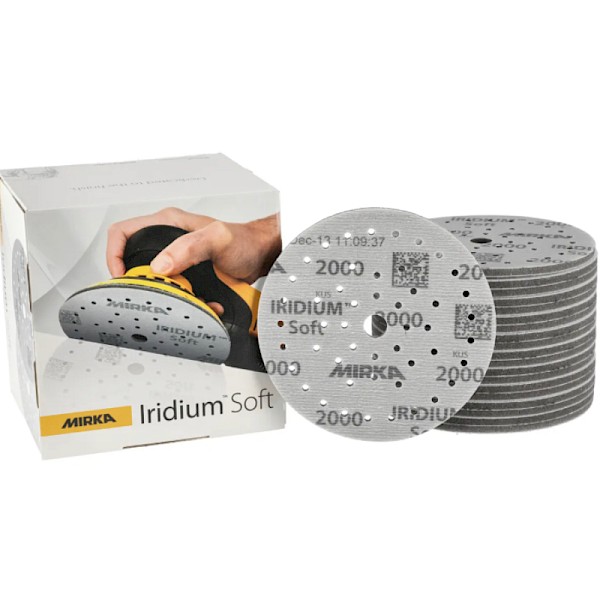 Mirka Iridium Soft p800 150mm Grip Multifit Discs (x20)