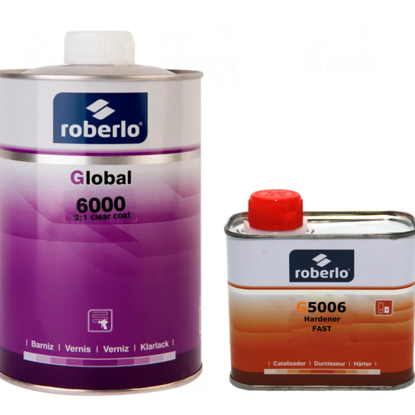 Roberlo Global 6000 2:1 HS Clearcoat Kit With 5006 Fast Hardener 1.5L