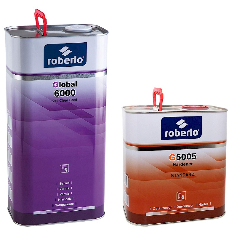 Roberlo Global 6000 2:1 HS Clearcoat Kit With 5005 Standard Hardener 7.5L - Image 1