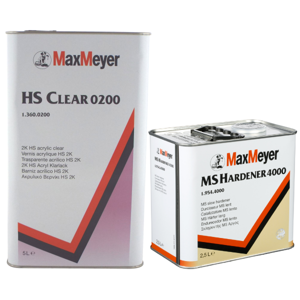 Max Meyer 0200 Clearcoat Kit With 4000 Slow Hardener 7.5L