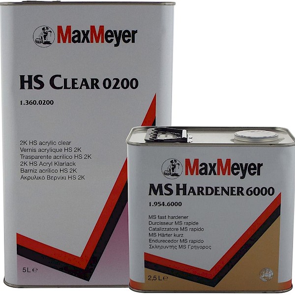 Max Meyer 0200 Clearcoat Kit With 6000 Fast Hardener 7.5L