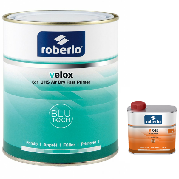 Roberlo Velox V0 White Air Dry Fast Primer Kit 6:1 With KX45 Hardener 3.5L