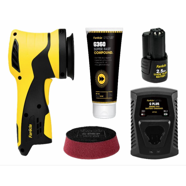 Farecla Dual Action Mini Polisher Kit With Battery & Charger