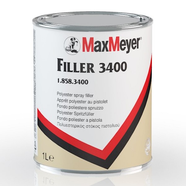 Max Meyer 3400 Polyester Spray Filler (inc. Hardener) 1L