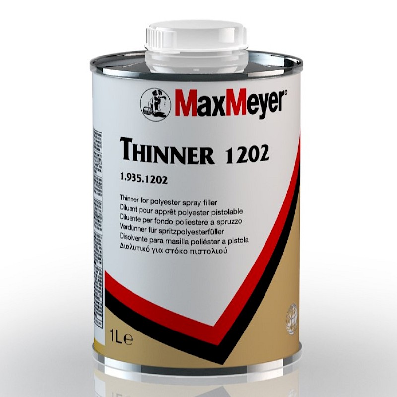Max Meyer 1202 Thinner For 3400 Polyester Spray Filler 1L - Image 1