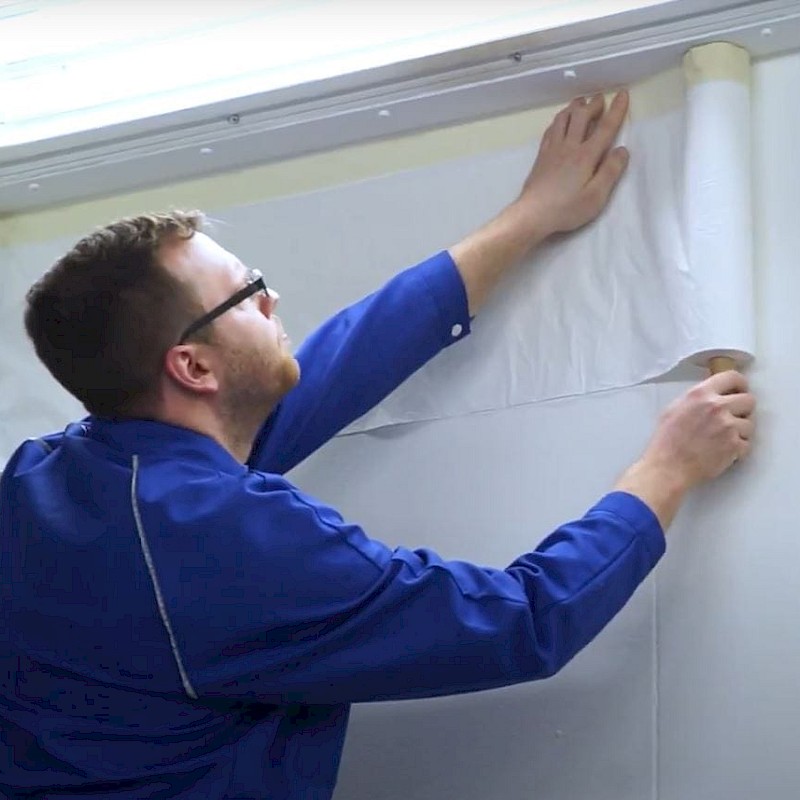 Wondermask Pre-Taped Spray Booth Wall Protection Film - Image 1