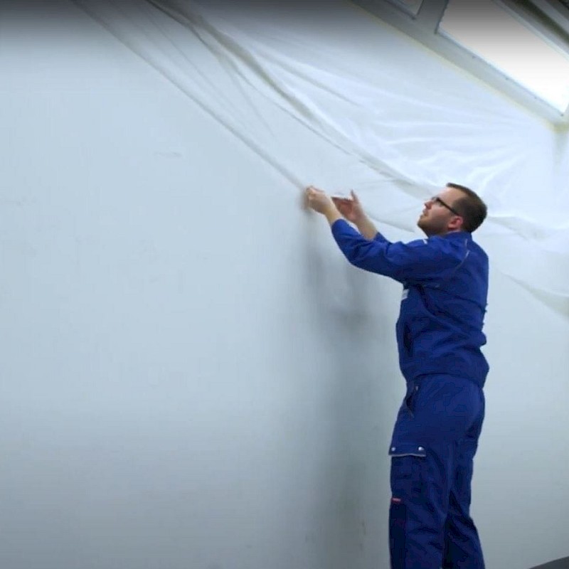 Wondermask Pre-Taped Spray Booth Wall Protection Film - Image 2