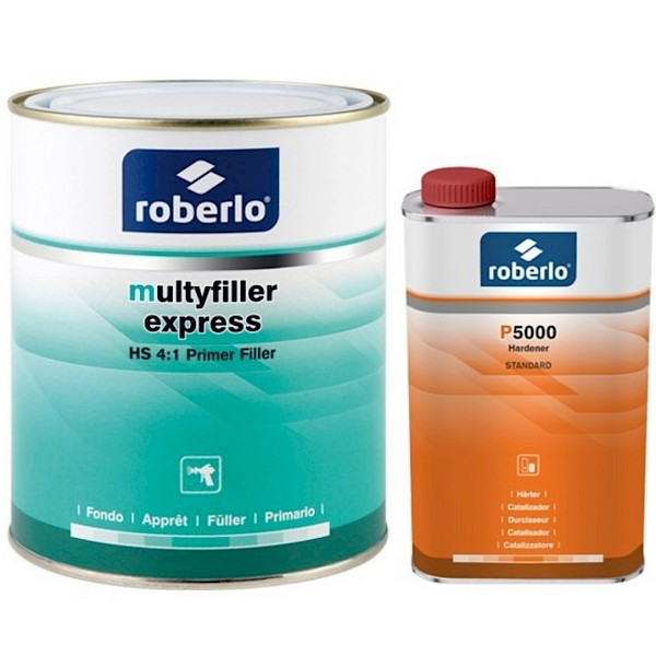 Roberlo Multyfiller Express ME1 Grey Primer Kit 4:1 With P5000 Standard Hardener 5L