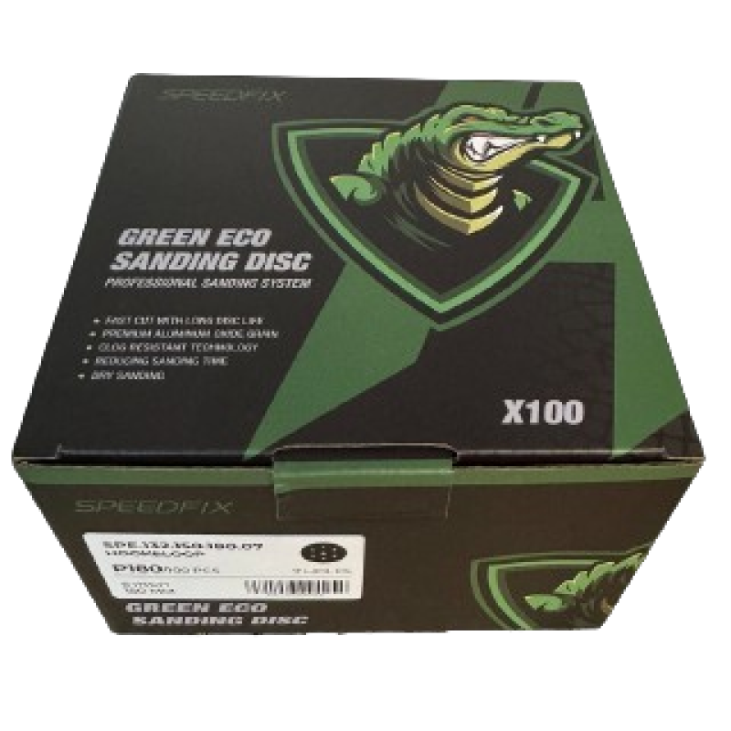 Speedfix p180 Green Eco 150mm Sanding Discs 7 Hole (x100) - Image 2
