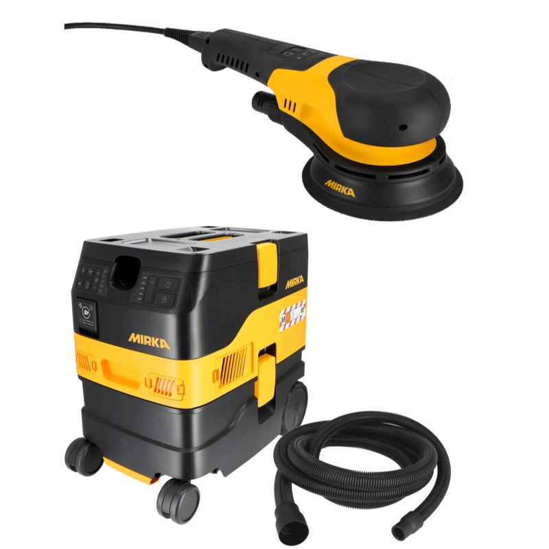 Mirka DEROS RS 600 Rotary Sander & DEXOS Dust Extractor Bundle - Image 1