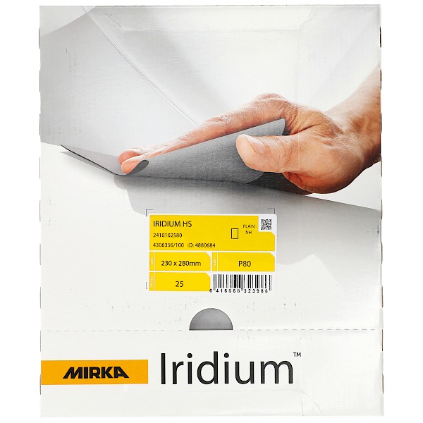Mirka P120 Iridium HS Sandpaper Sheets 230 x 280 mm (25)