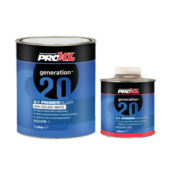 Pro XL 4:1 High Build 2K Primer Filler Kit White 1.25L