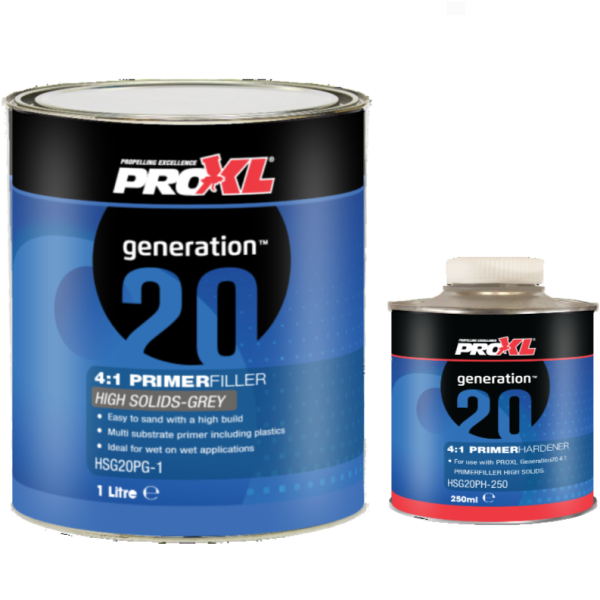 Pro XL 4:1 High Build 2K Primer Filler Kit Grey 1.25L - Image 1