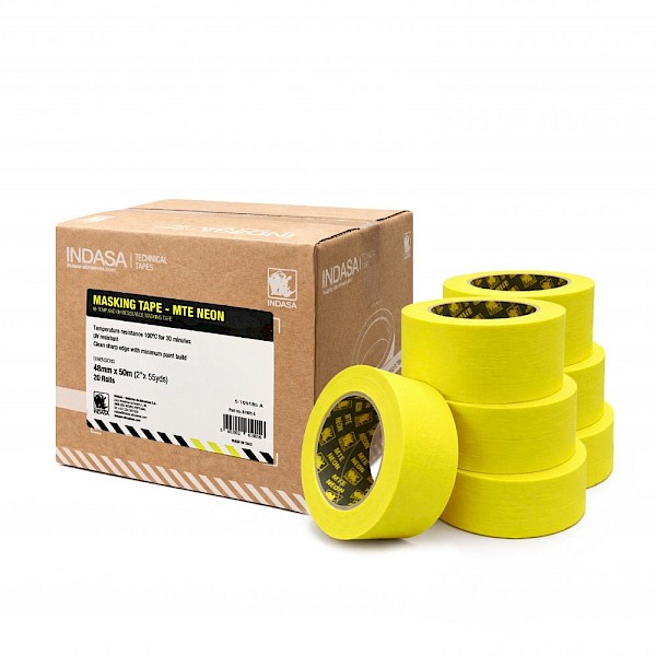 Indasa 48mm x 50M Neon Masking Tape (20) - Image 1
