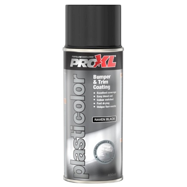 Pro XL Plasticolour Aerosol Raven Black 400ml