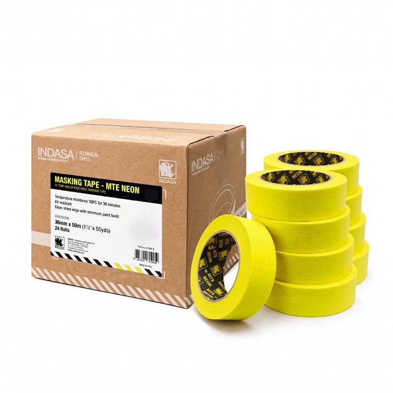 Indasa 36mm x 50M Neon Masking Tape (24) - Image 1