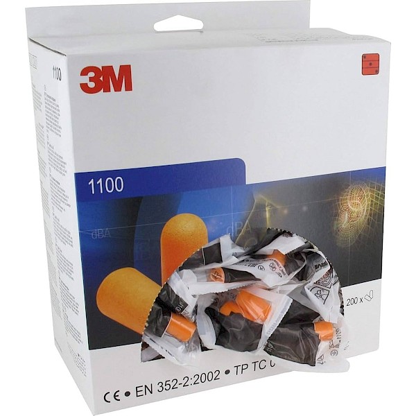 3M Disposable Foam Ear Plugs (x200) (1100)