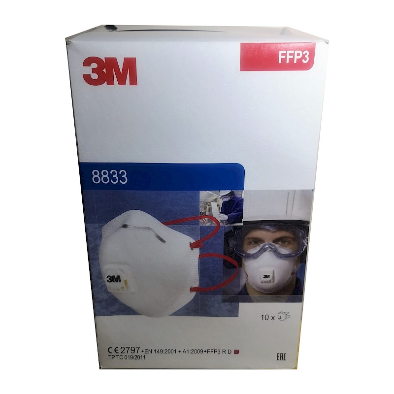 3M FFP3 Dust Masks (x10) (8833) - Image 2